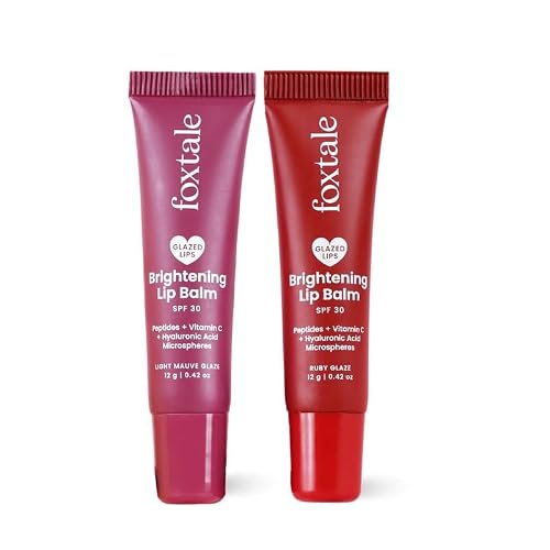 Foxtale SPF 30 Brightening Lip Balm for Dark Lips with Peptides & Vitamin C | Brightens Pigmented Lips | Hydrates Lips | SPF Lip Balm | Pack of 2 |