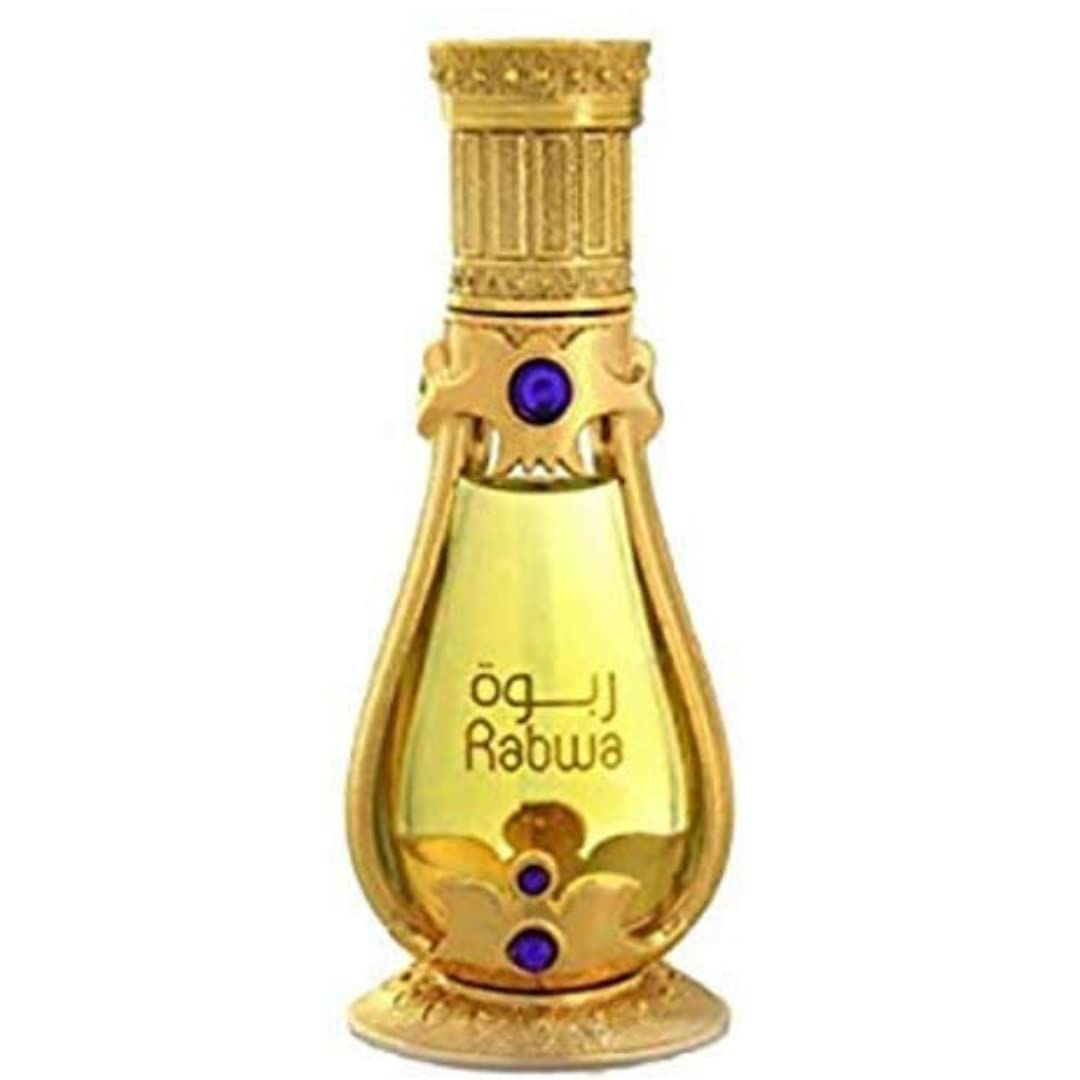 RASASI Rabwa for Men and Women Unisex 19ml(0.6 oz) | Concentrated Perfume Oil | Smooth Woody and Patchouli Notes Enhanced by Bergamot | Elegant Bottle