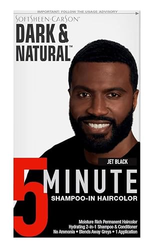Dark & Natural Color Men Jet Black (2 Pack)