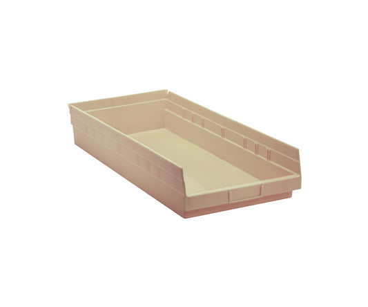 QUANTUM STORAGE SYSTEMS High Density QSB116IVCS Solid Part Organizer Ivory Bins 24" L x 12" W x 4" H 6 Pack