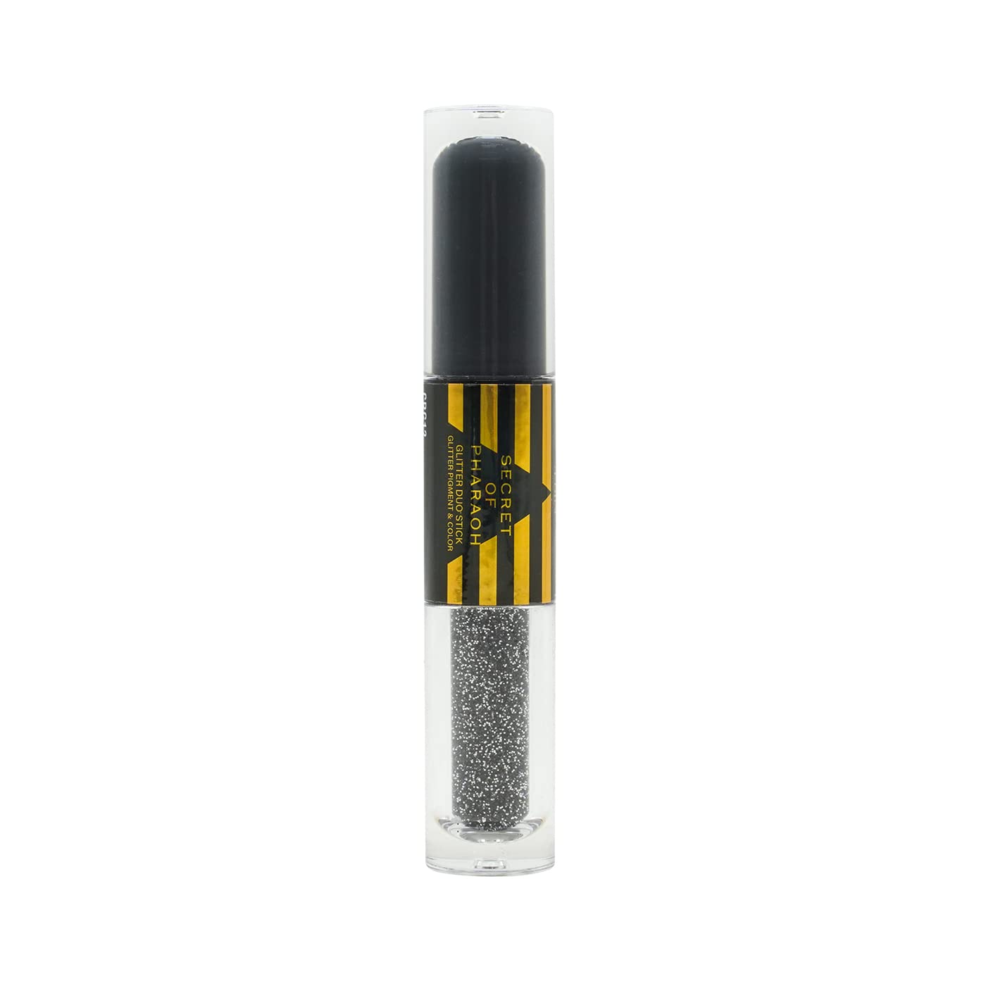 EBIN NEW YORK Secret of Pharaoh Glitter Duo Stick Black Goddess | Dual-Ended Primer & Glitter Face Makeup Stick | Creamy Long-Lasting Shimmer Finish |
