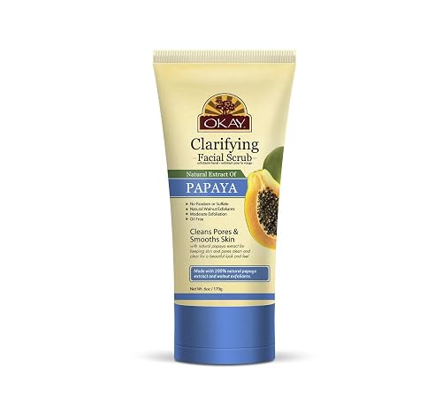 OKAY Oil Control Facial Scrub Exfoliator - Exfoliating Face Wash, Face Scrub for Women and Men, Moisturizing and Brightening, Leaves Skin Smooth