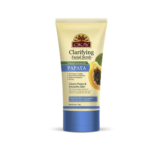 OKAY Oil Control Facial Scrub Exfoliator - Exfoliating Face Wash, Face Scrub for Women and Men, Moisturizing and Brightening, Leaves Skin Smooth