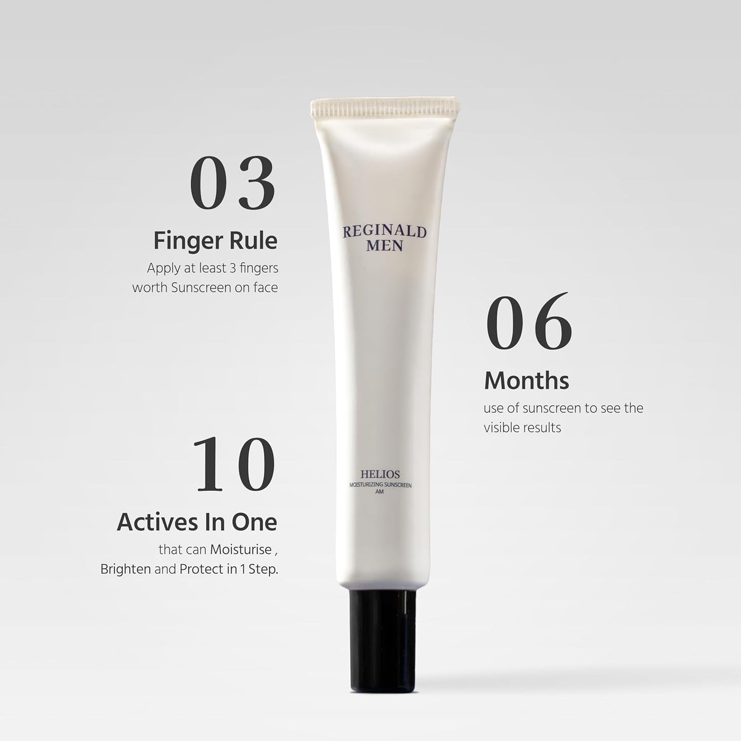Reginald Men Helios Moisturizing Sunscreen AM Spf 50+ PA++++ (Pack of 3)