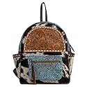 Myra Bag Backpack Bag for Women - Western Upcycled Hairon & Leather Bag Charcoal Gray