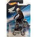 Hot Wheels - Honda Series - Honda Monkey Z50 Mini Bike - Chrome with Black seat and Green Tank - Unique Art Card!