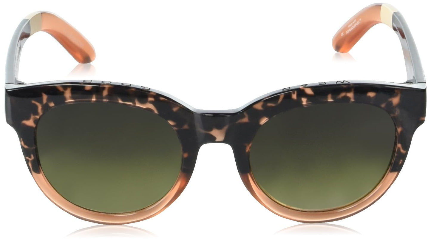 TOMS Florentin Traveler Round Eyeglasses for Women - Women’s Sunglasses - UV Protection Glasses w/Case - SOLAFLEX material