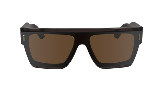 Calvin Klein Unisex Adult Sunglasses CK24502S - Taupe with Solid Brown Lens