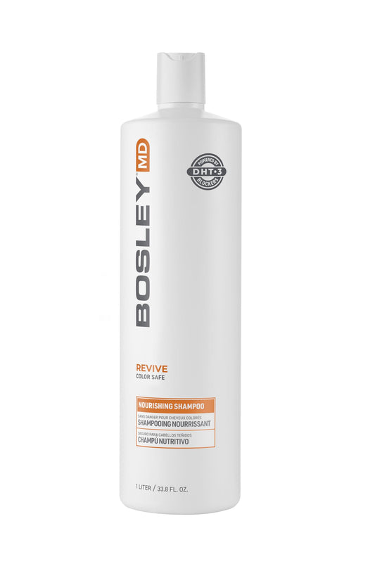 BosRevive Nourishing Shampoo for Thinning Hair (Color Safe) - DHT Blocker, Sulfate-Free, Vegan Formula with Biotin, Saw Palmetto & Rosemary