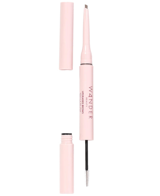 Wander Beauty Upgraded Brow Pencil & Gel Duo - Taupe - 2-in-1 Brow Makeup with Castor Oil, Peptides, Panthenol - Dual-Sided Filler, Definer & Lifter