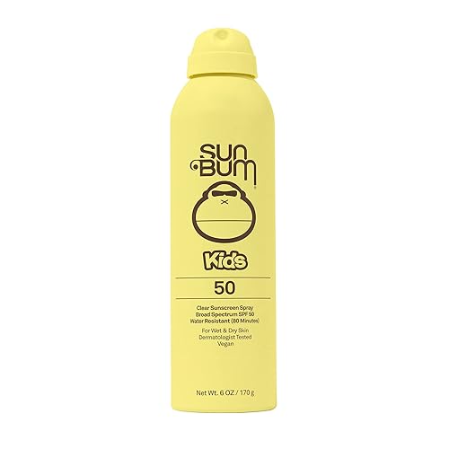 Sun Bum Kids SPF 50 Sunscreen Clear Body Spray - Broad Spectrum Water-Resistant with Vitamin E - Wet or Dry Skin Application - Hawaii 104 Act