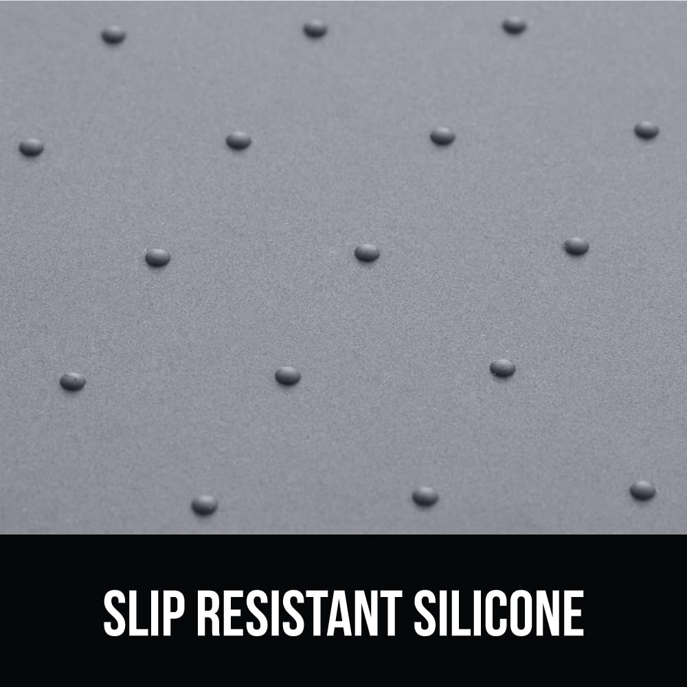 GORILLA GRIP Waterproof Silicone Pet Feeding Mat 18.5x11.5 – Raised Edge, Spill-Proof, BPA-Free Floor Protector for Dogs & Cats