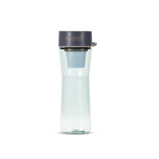 Hydros Water Filter Bottle, 20 Oz, Patented Fast Flo Tech, Dishwasher Safe, 20 Second Quick Fill, Leak Proof, BPA Free, Green