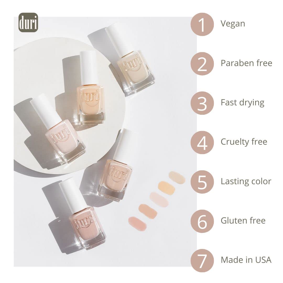 duri Nail Polish, 787 Cuddle Buddy, Beige Neutral, Sheer, Glossy Finish, Fast Drying, Easy to Apply, 0.45 Fl Oz Beauty & Personal Care duri
