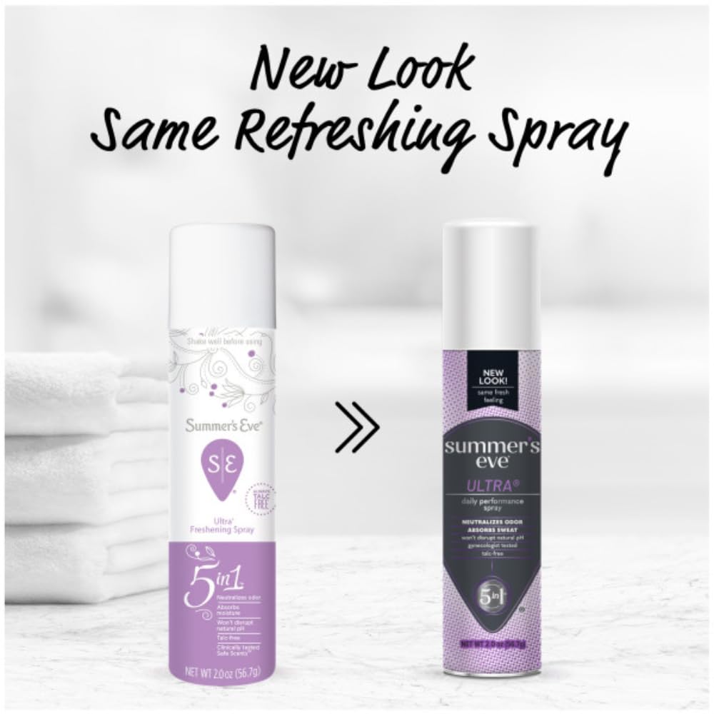 Summer's Eve Ultra Daily Active Feminine Spray, pH balanced, 2 Oz (Pack of 2)