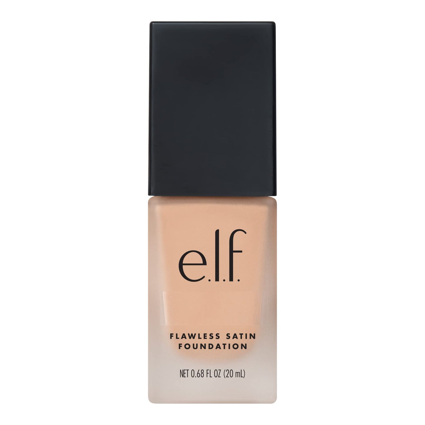 e.l.f. Flawless Satin Foundation, Lightweight & Medium Coverage, Semi-Matte Finish, Vegan & Cruelty-Free, Suede, 0.68 Fl Oz (20mL)