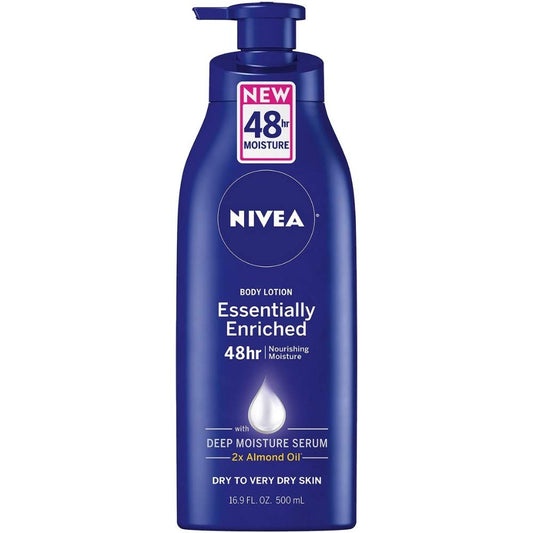 NIVEA Essentially Enriched Body Lotion 16.9 oz (Pack of 10) - Packaging May Vary
