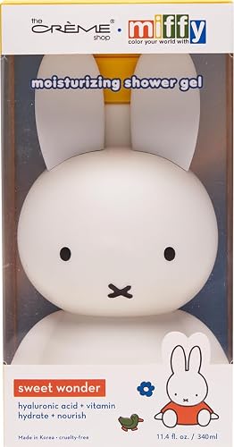 The Crme Shop Miffy Sweet Wonder Shower Gel, Body Wash with Hydrating and Nourishing Hyaluronic Acid and Vitamin C, Miffy Pump Bottle, Strawberries