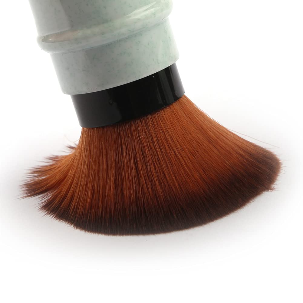 RN BEAUTY Retractable Kabuki Brushes Powder Foundation Blush Concealer Makeup Brush Portable With Cover - Green