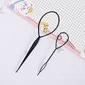1Set(2pcs) Plastic Magic Hair Braid Ponytail Maker Clip Tool Simple Diy Hair Style Accessories Styling (Black)
