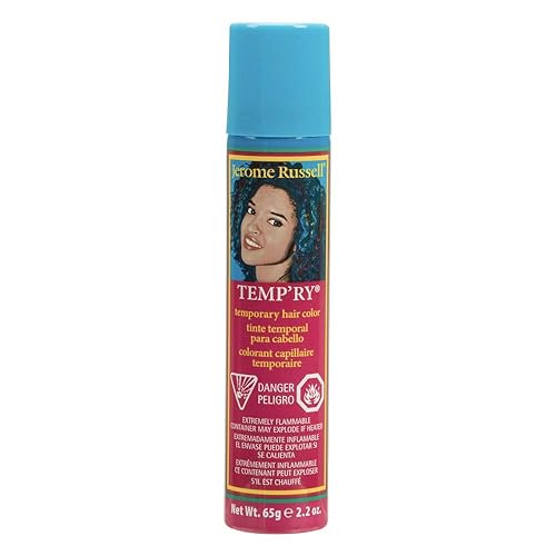 Jerome Russell Spray-On Temporary Vivid Hair Color - Red Wine Intense, Fast-Drying, Non-Sticky, Travel Size Hair Dye, 2.2 oz