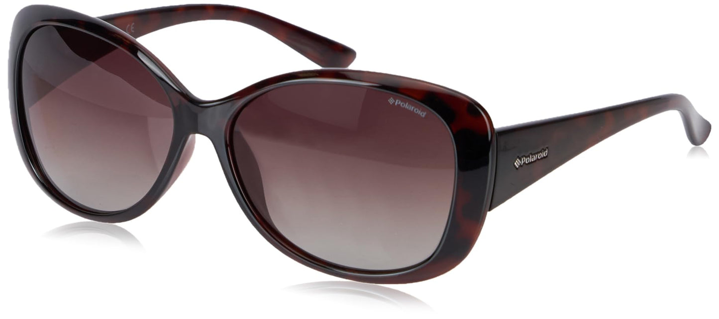 Polaroid Sunglasses Women's P8317/S Butterfly Sunglasses, Havana, 58 mm