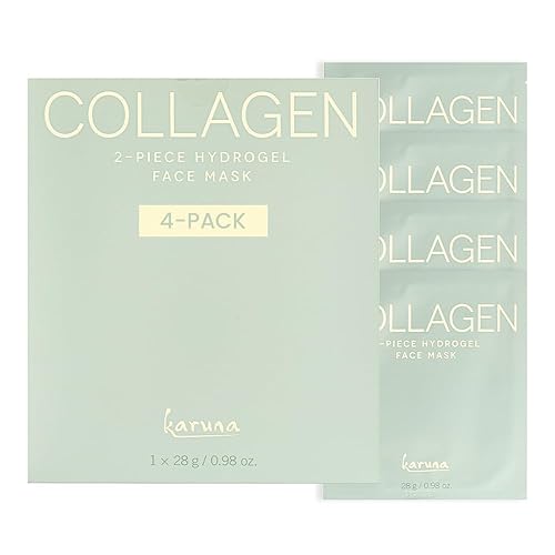 Karuna Skin - COLLAGEN Face Mask Sheets, Hydrogel 2-Piece Facial Mask, Age-Defying, Hydrating, Rejuvenating & Moisturizing Skin Care Essential That