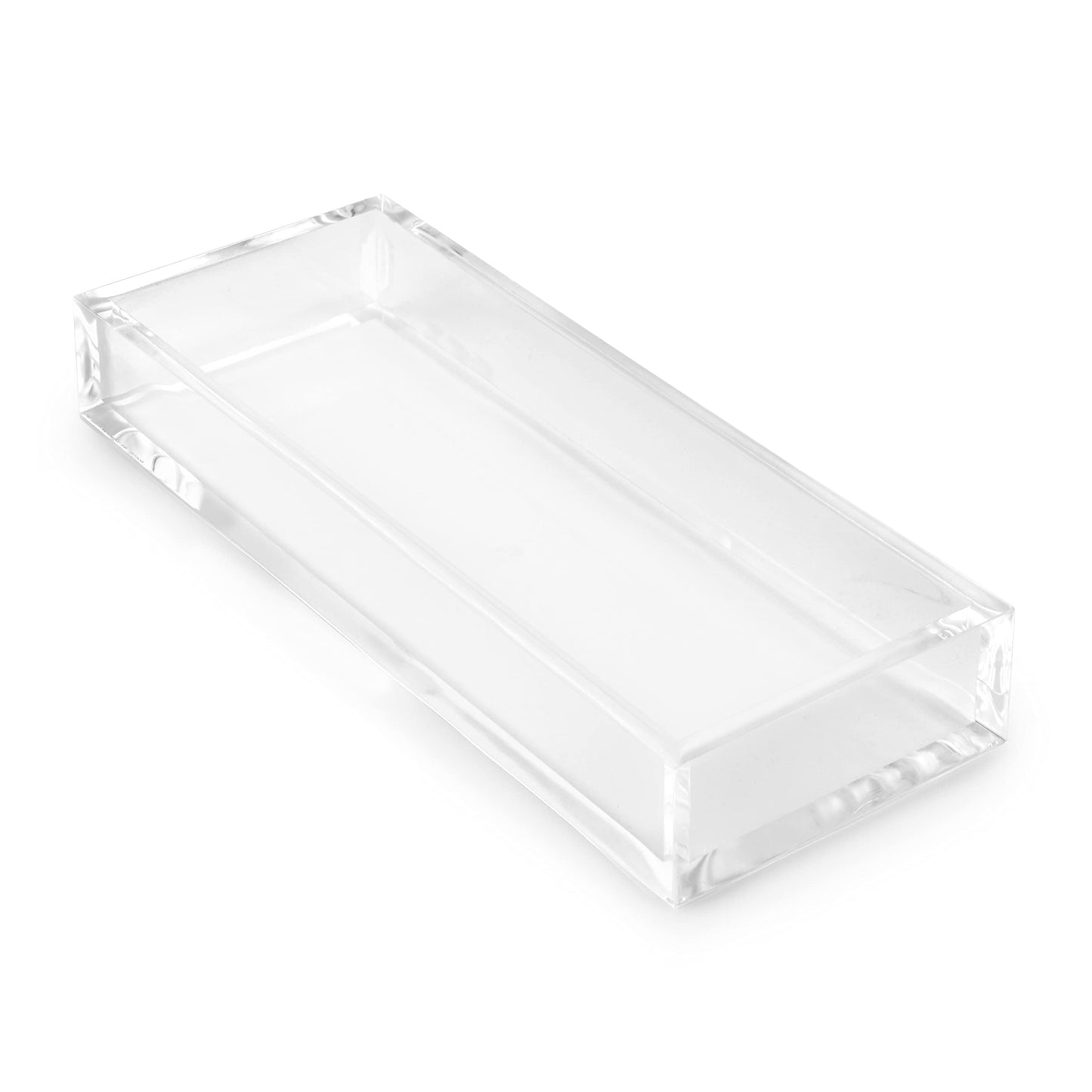Huang Acrylic Clear Hand Towel Tray 11"x4" (10.5"x3.5" Internal) | for Bathrooms, Kitchens, Hosting, Picnics, Parties | Long Lasting Premium Acrylic…