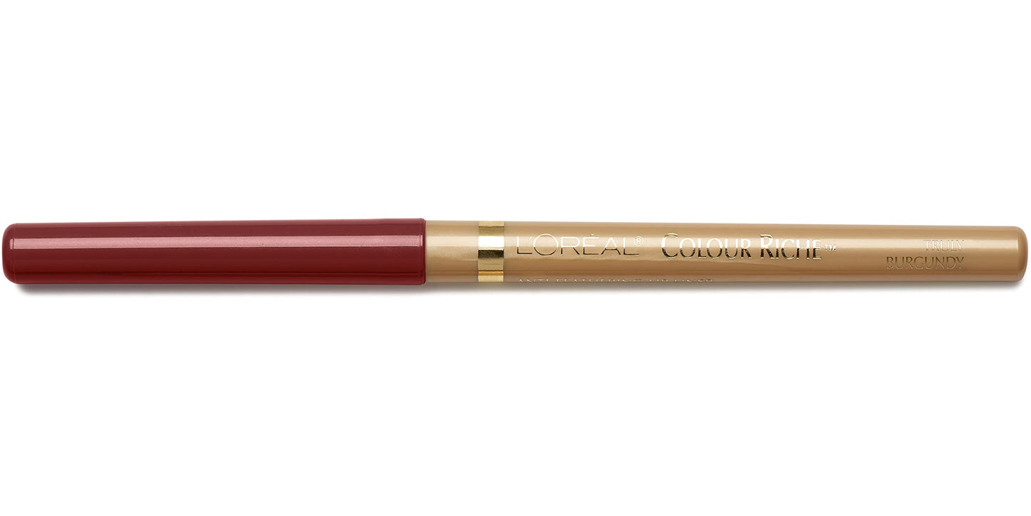 L'Oréal Paris Colour Riche Lip Liner, Truly Burgundy, 0.007 oz.