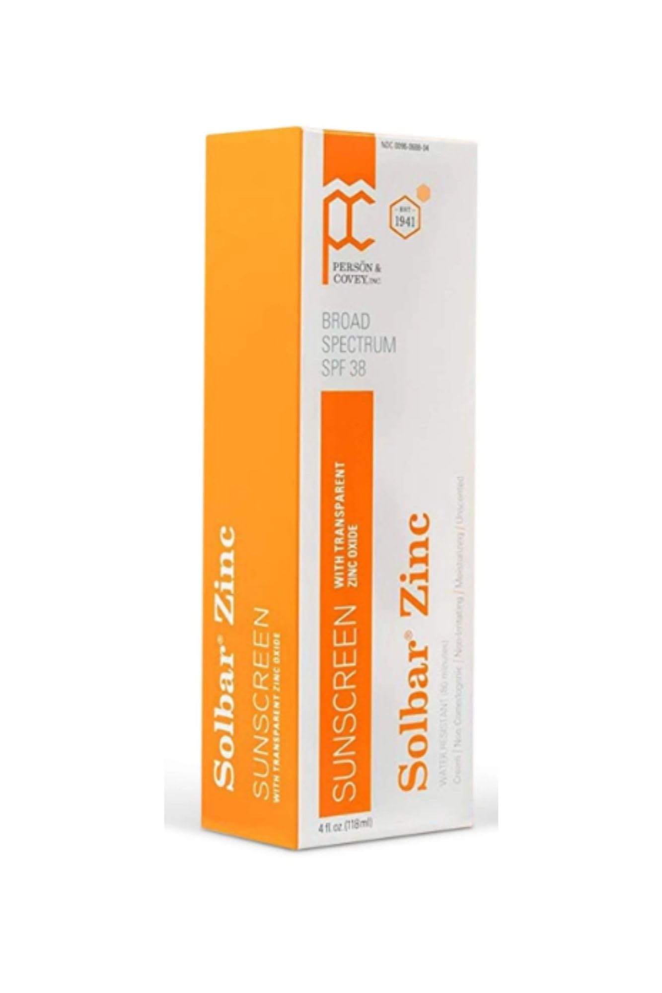 Solbar Zinc Sun Protection Cream SPF 38 4 oz (Pack of 2)