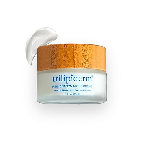 Trilipiderm Rehydration Night Crème 0.5 oz Travel Size - Anti Aging Night Cream with Hyaluronic Acid & Retinol, Mini Overnight Face Moisturizer, Trial