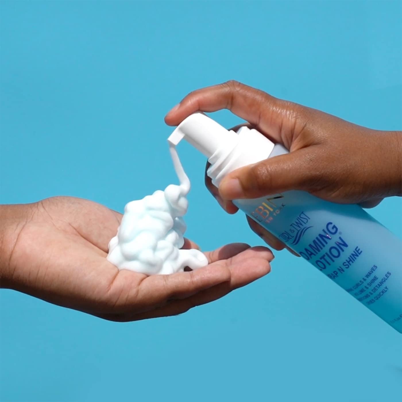 Curl & Twist Foaming Lotion Original - 8.5 oz/ 250ml | Enhancing Natural High Shine Curls, Taming Flyaways, Adding Volume - All Day Definition