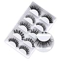 3D Mink False Eyelashes Luxurious Cross Thick Long Fake Eye Lashes Eye Makeup-5 Pairs (5pair mixed)
