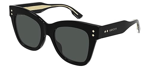 Gucci Women's Nouvelle Vague Square Sunglasses, Black/Black/Grey, One Size