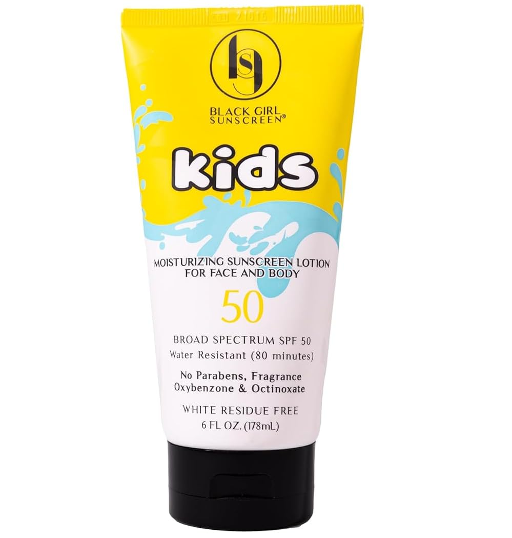 Black Girl Sunscreen Kids SPF 50 Lotion for Face & Body- Sun Protection for Skin, Kids Sunscreen, Water Resistant for 80 Minutes, Ideal for Beach Beauty and Personal Care BLACK GIRL SUNSCREEN Default Title