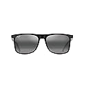 Maui Jim Men's & Women's Makamae Polarized Square Sunglasses, Matte Black/Neutral Grey Polarized, Extra large