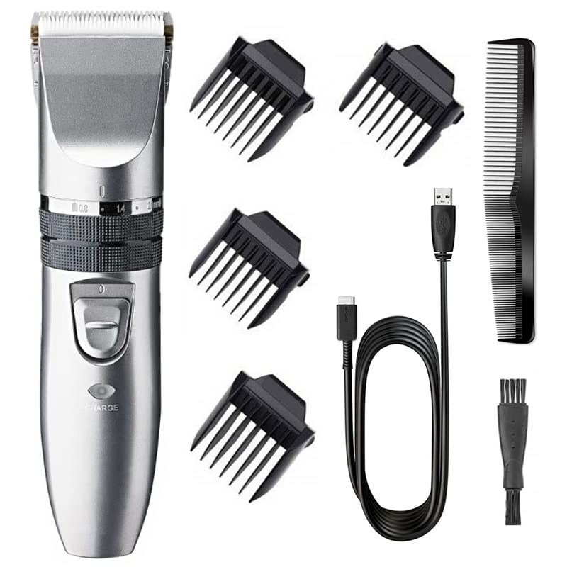 GLESVOWIO Hair Clippers Professional Rechargeable Cordless Men Electric Clipper Beard Trimmer Adjustable Haircut Machine USB Powerful Beauty and Personal Care GLESVOWIO