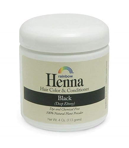 Rainbow Research Henna Hair Color and Conditioner, Persian Black Deep Ebony, 4 Ounce
