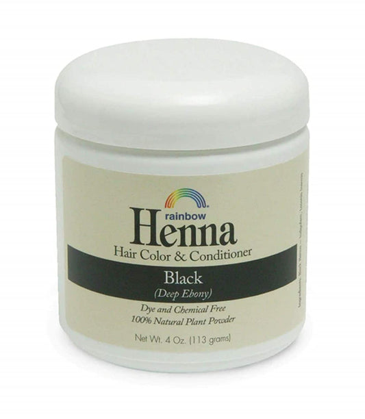 Rainbow Research Henna Hair Color and Conditioner, Persian Black Deep Ebony, 4 Ounce