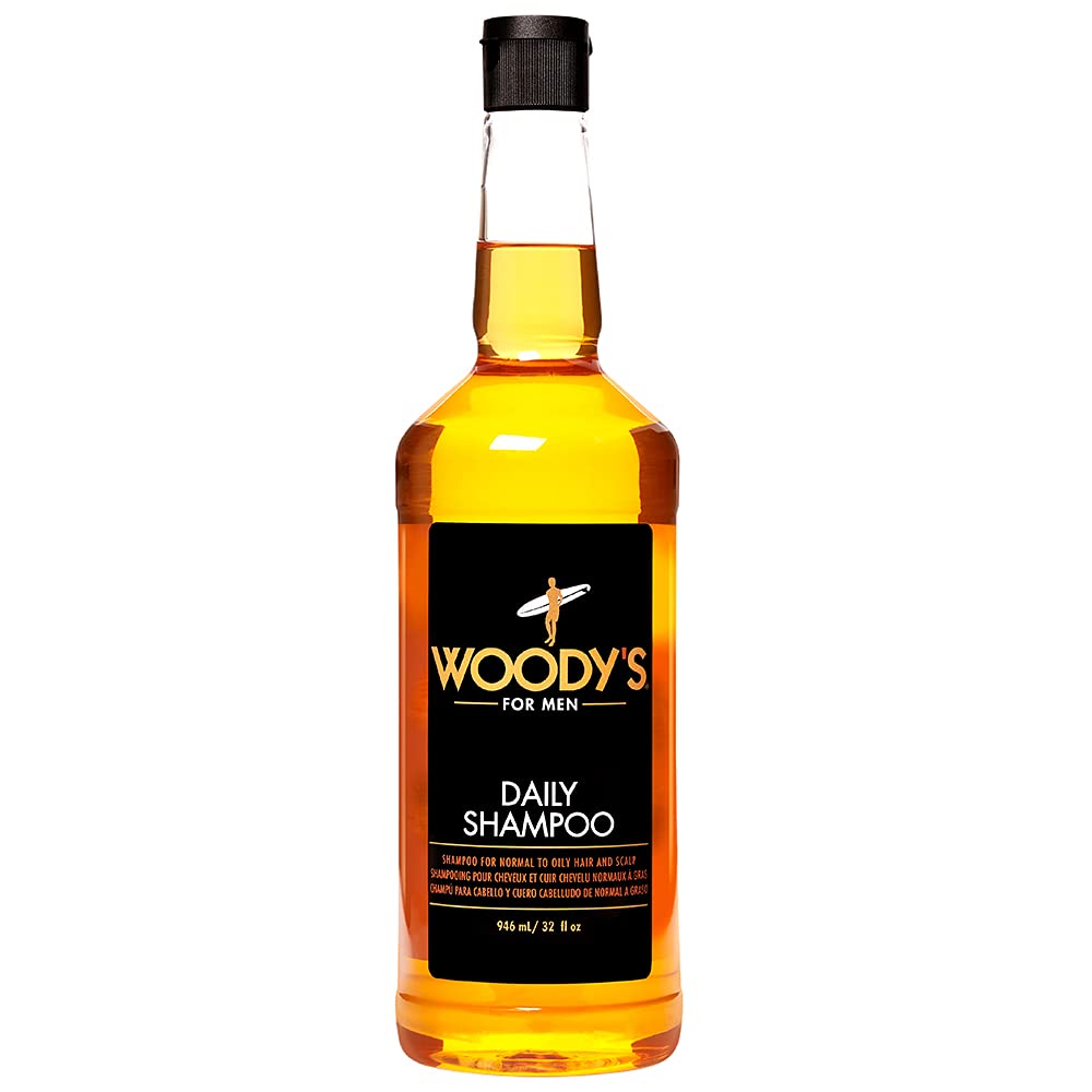 Woody's Daily Shampoo for Men - Sulfate-Free, All-Natural & Organic Scalp Cleanser for Healthy Hair, 32 fl oz