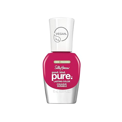 Sally Hansen Good. Kind. Pure. Nail Polish | Plant-Based, Vegan, 16-Free Formula | Opaque, Shiny | 291 Passion Flower | Bright Pink Nail Color