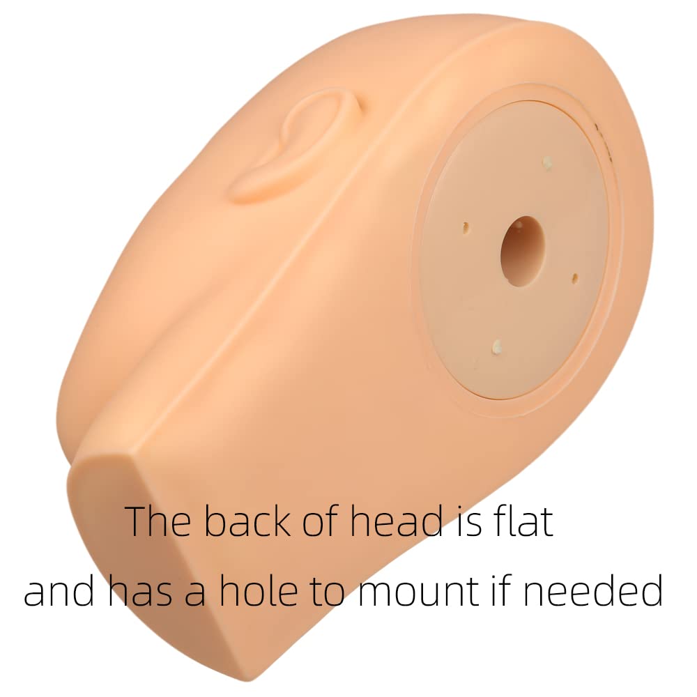 Practice Lash Mannequin Head Flat Head Doll Head Manakin Eyelids for Lash Practice Eyelash Mannequin Doll Face Head Practice Facial Mannequin