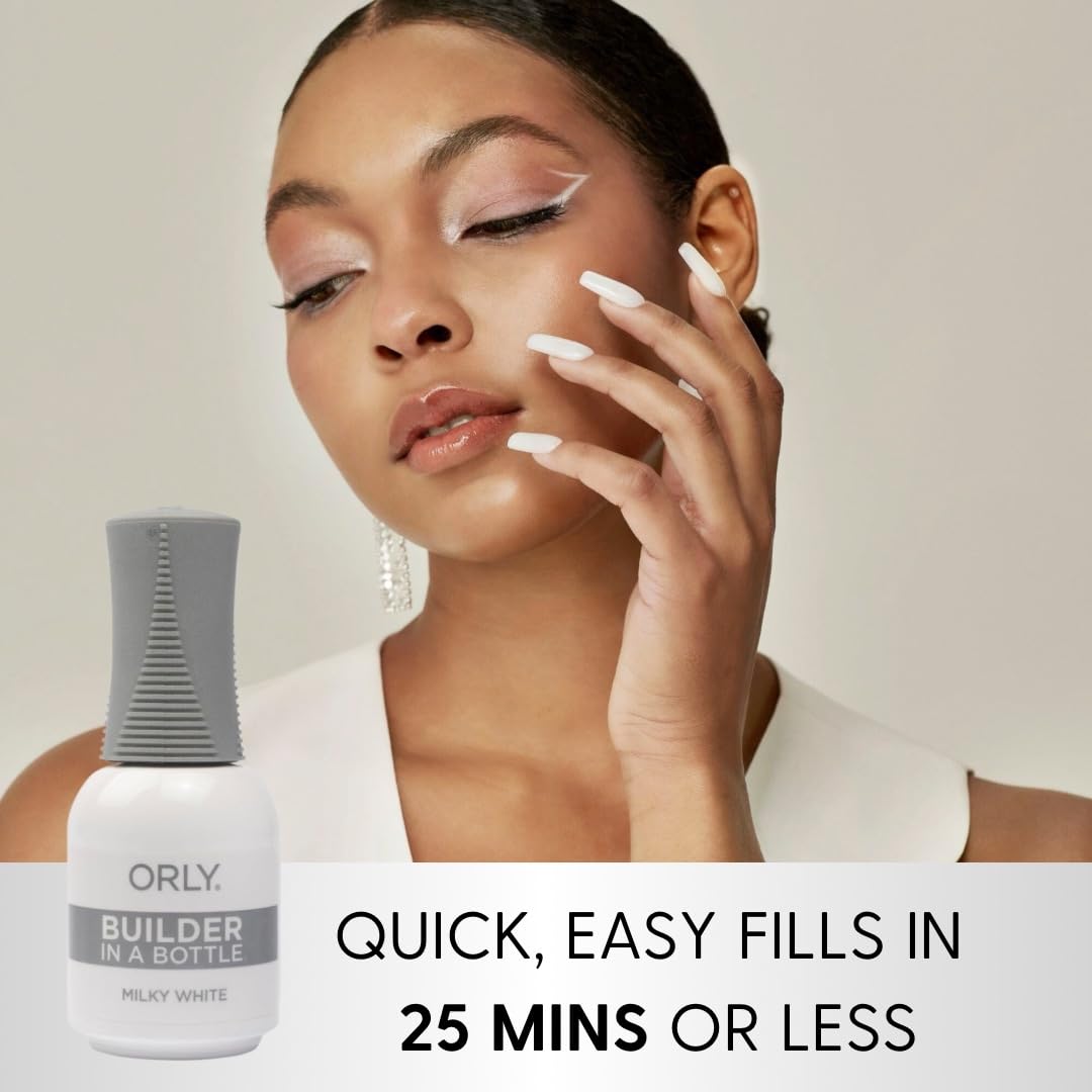 Orly GELFX Builder in a Bottle Colors | Self leveling all-in-one formula for nail extensions (Milky White) Beauty & Personal Care Orly