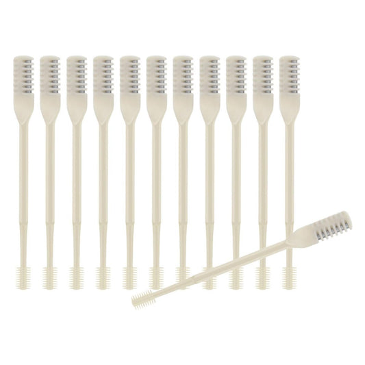 TIDTALEO Manual Nose Hair Trimmer 12pcs Set, Dual-Head Portable Nasal Hair Cutter for Men and Women, Beige, Travel-Friendly Personal Grooming Tool Beauty and Personal Care TIDTALEO