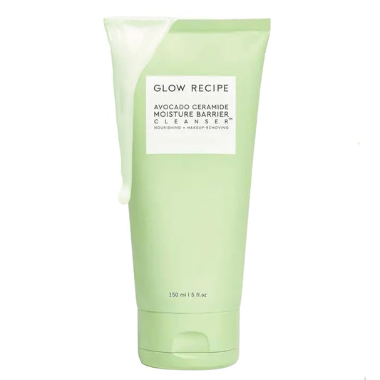 Glow Recipe Avocado Ceramide Facial Cleanser, Korean Double Cleanse Second Step, Hydrating Gel-to-Foam Face Wash for Dry Skin, Barrier Support