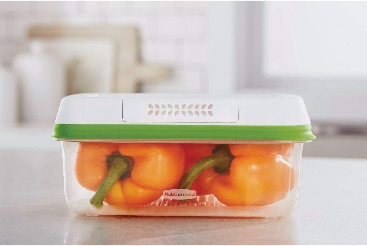 Rubbermaid FreshWorks Produce Saver, Large Storage Containers With Lids, Pack of 3, 6-Piece Set
