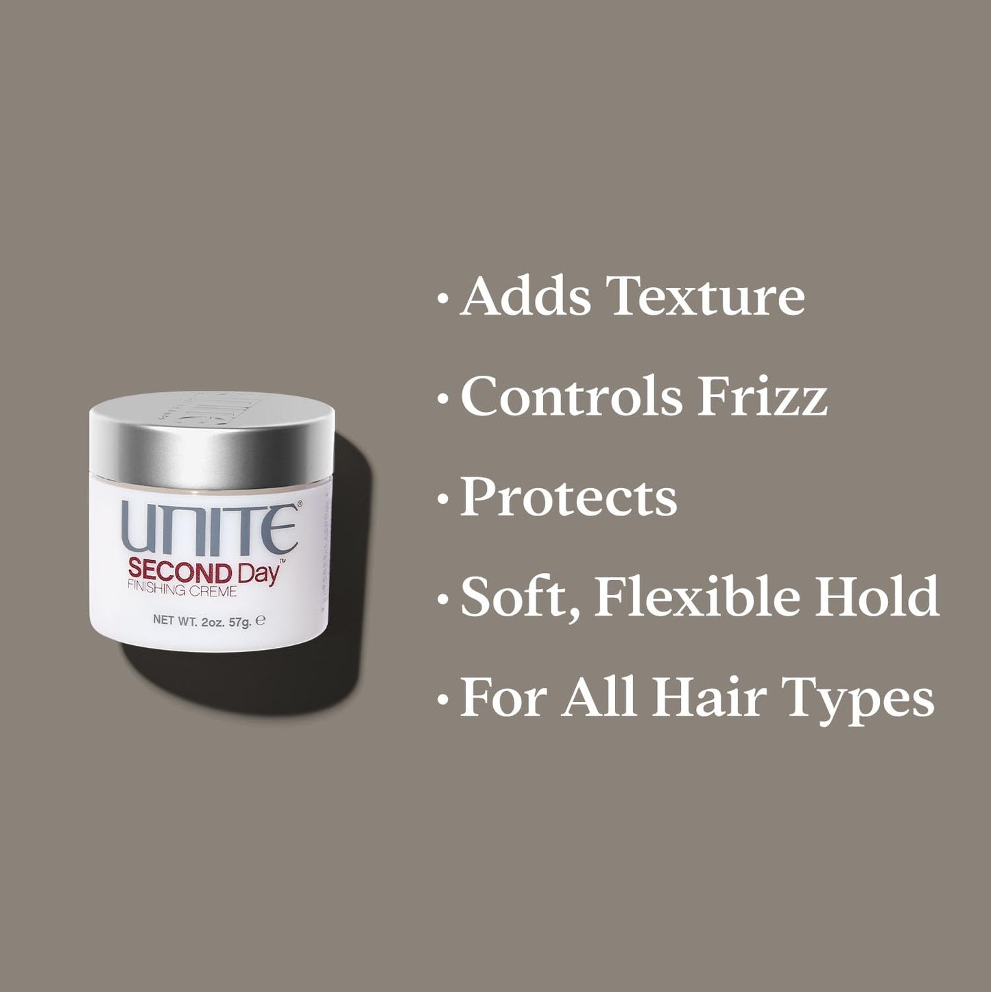 UNITE Hair - SECOND Day - Texturizing Finishing Cream for Effortless, Lived-In Texture - Frizz Control, Thermal Protection - Suitable for All Hair