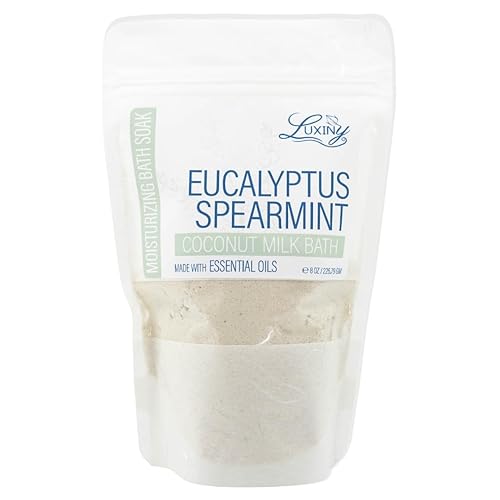 Luxiny Vegan Milk Bath Soak Made with Moisturizing Coconut Milk Powder, Essential Oil, & Sweet Almond Oil for a Bath Bomb Dust Soothing Fizz…