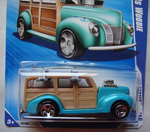 Hot Wheels 2010 HW GARAGE TEAL/TAN '40S WOODIE 5/10