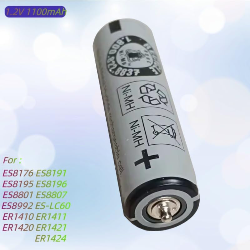 Orfdcnhlkc Electric Shaver 1.2v 1100mAh Battery. Compatible for Panasonic ES8176, ES8191, ES8195, ES8196, ES8801, ES8807, ES8992, ES-LC60, ER1410 Beauty and Personal Care Orfdcnhlkc